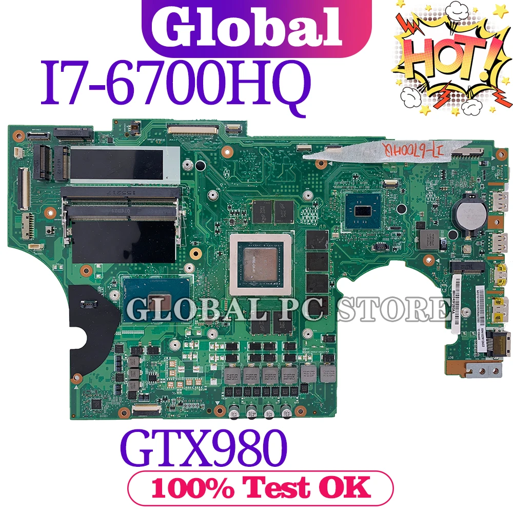 KEFU P7NCR I7-6700HQ GTX980M/8G Notebook Mainboard For ACER Predator 17 GX-791 G9-791 G9-792 GX-79 Laptop Motherboard TEST OK