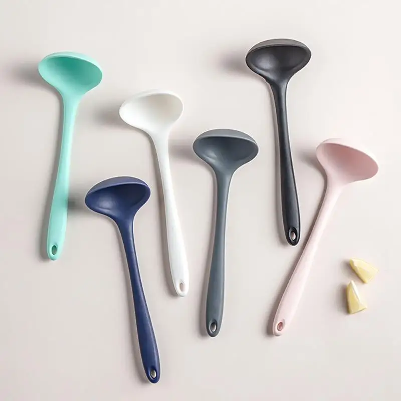 1pcs 6Colors Non-slip Long Handle Soup Spoon Wheat Straw Rice Ladle Meal Dinner Scoops Easy to Clean Kitchen Cooking Tool images - 6