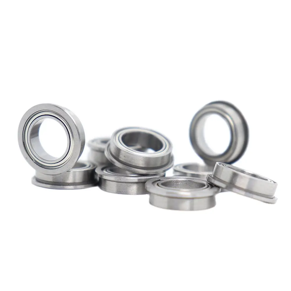 

SMF128ZZ Flange Bearing 8x12x3.5 mm 10PCS Double Shielded Stainless Steel Flanged SMF128 Z ZZ Ball Bearings SMF128-2Z SMF128Z