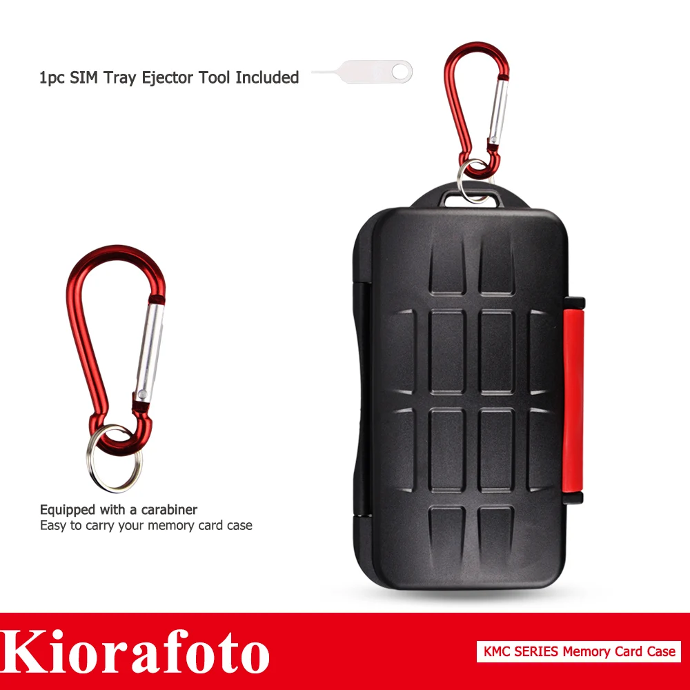 36 Slots SD CF MSD Memory Card Case Holder Protector Wallet for 6 CF+12 SD SDHC SDXC+18 TF Micro SD Cards Storage with Carabiner