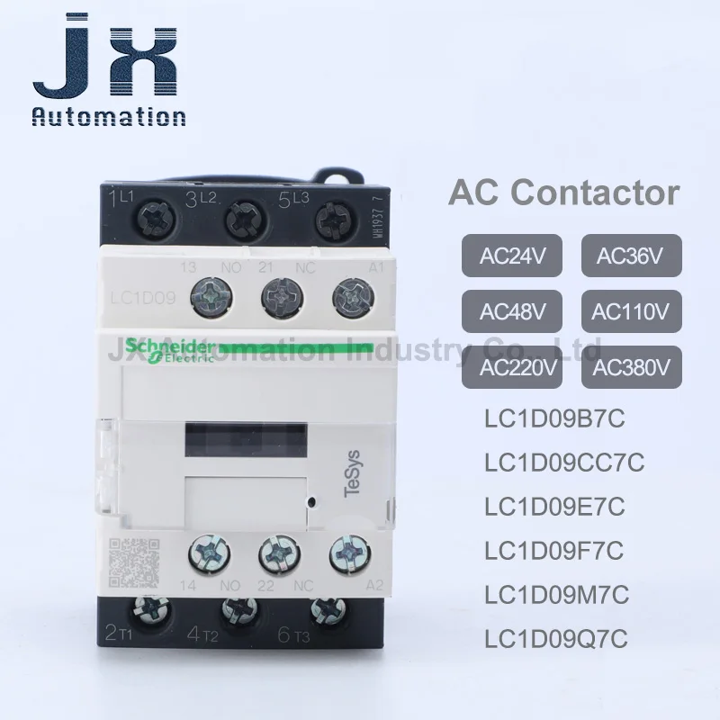 100% Original LC1D Series Three-pole AC Contactor 9A 220V 50/60Hz LC1D09M7C  LC1D09B7C LC1D09CC7C