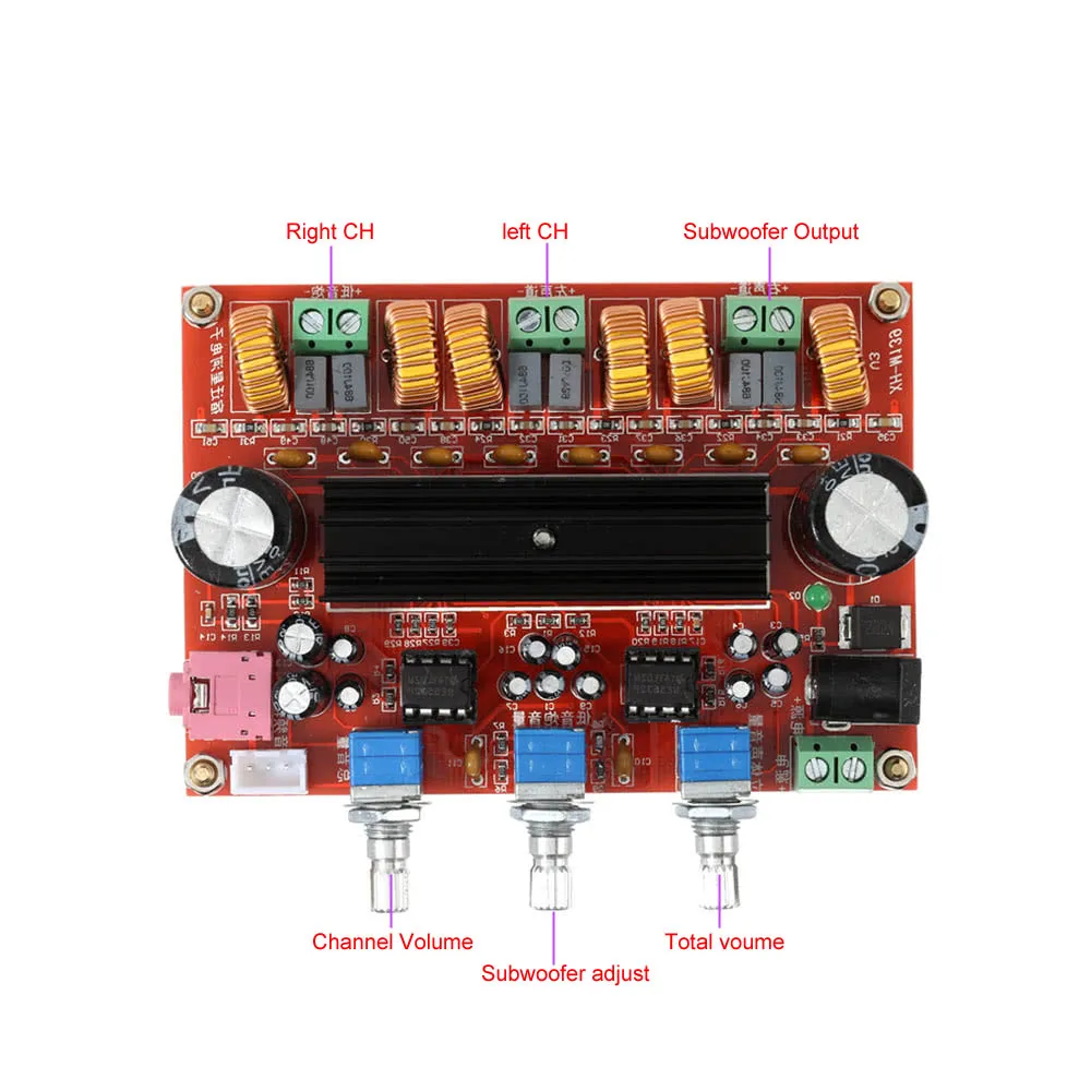 TPA3116D2 50W*2+100W 2.1 Channel Digital Subwoofer Power Amplifier Board DC12V-24V