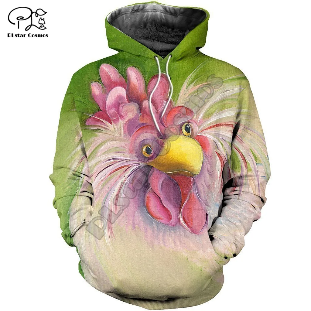 

PLstar Cosmos Artistic Farm Chicken 3D Printed Hoodies Sweatshirts Zip Hooded For Men And Women Casual Streetwear Style-C9