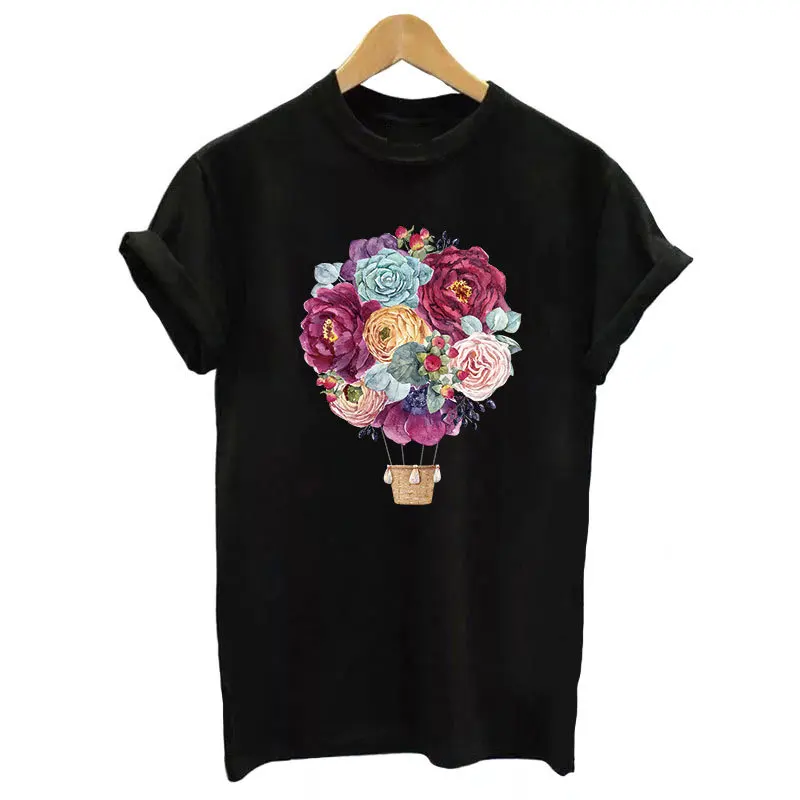 Flower basket Thermal Transfer Flower Hoodies A-Level Washable Vinyl Tops Diy Heat Press Angel Wings Patch