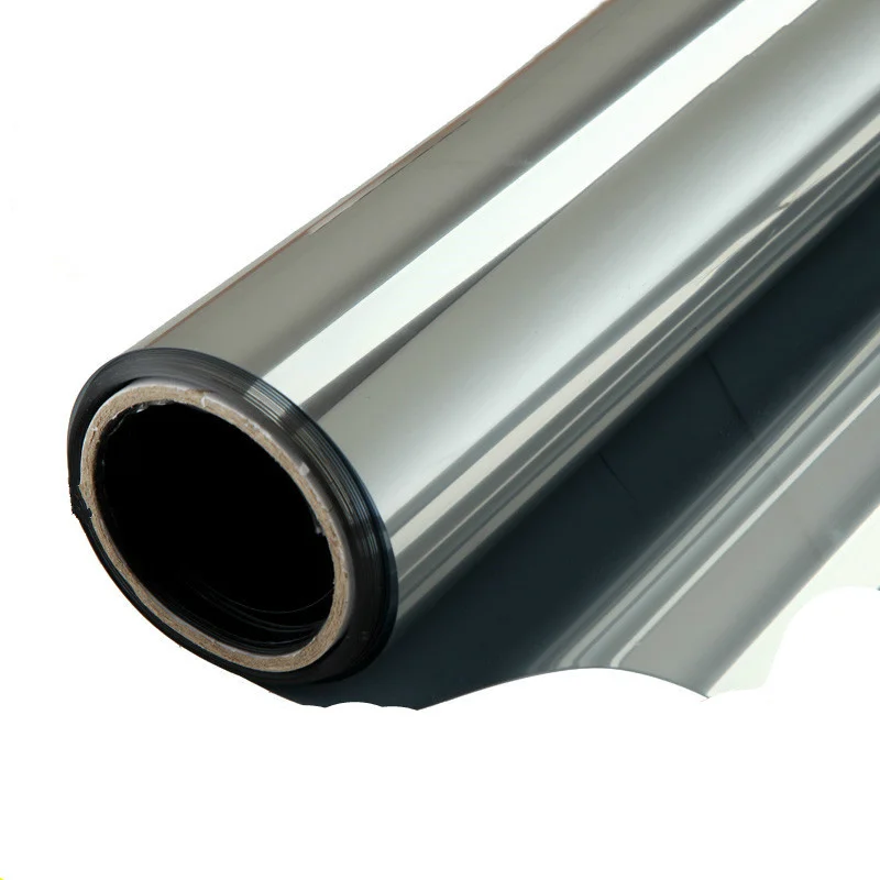 1Mx30-60CM Window Glass privacy Film One Way Silver Mirror Insulation Stickers Solar Reflective Layer Tint Office Building Decor