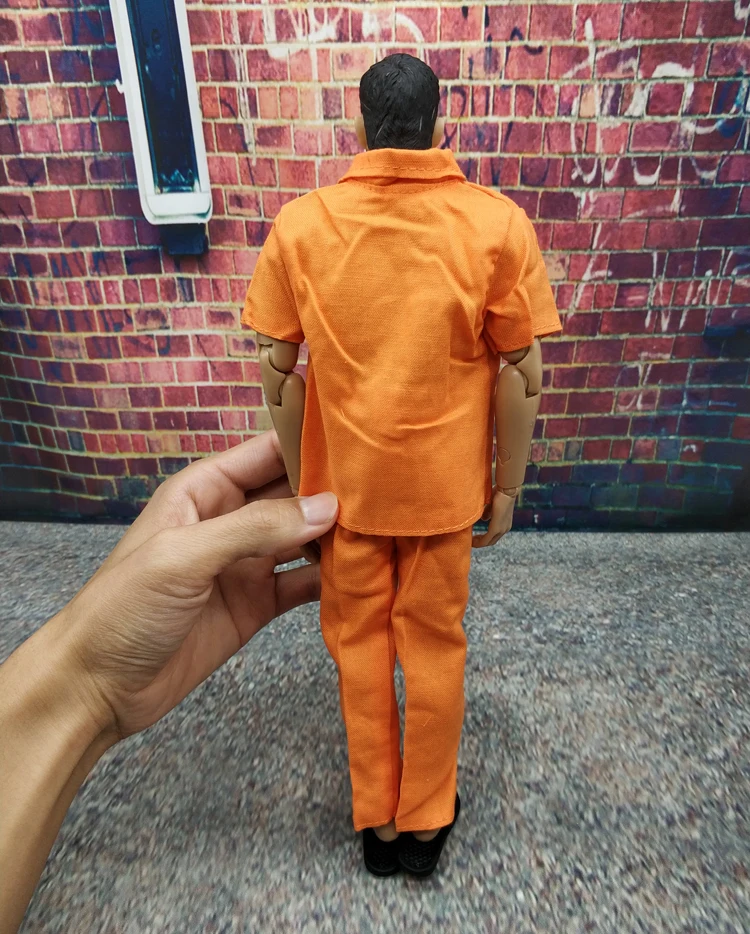 Uniforme de Prison Orange Document 1/6, Soldat Masculin, Clown, Robot, Pantalon en Y, Ensemble de Vêtements, Modèle pour Figurine d'Action de 12 Pouces