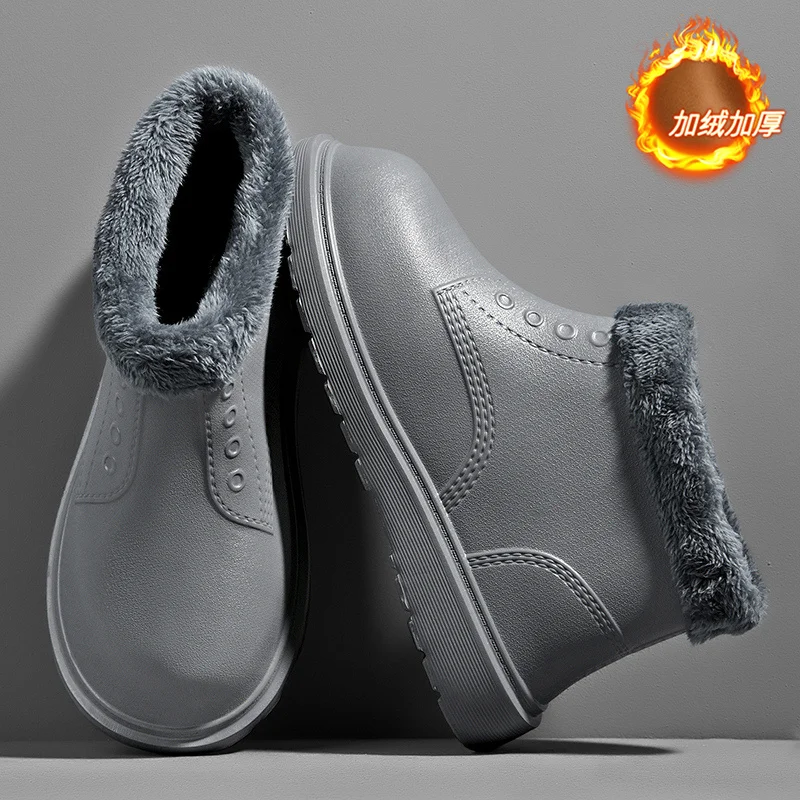 Man Platform Ankle Boots Fur Winter Shoes For Men With Free Shipping Snow Rain Boot Waterproof Shoe Alaska Zapatillas Sneakers