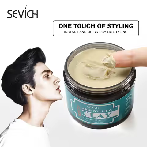 세 비치 100g 헤어 클레이 하이 스트롱 홀드 로우 샤인 헤어 스타일링 왁스 패션 매트 피니시 헤어 스타일링 클레이 데일리 유스 남성용 80g