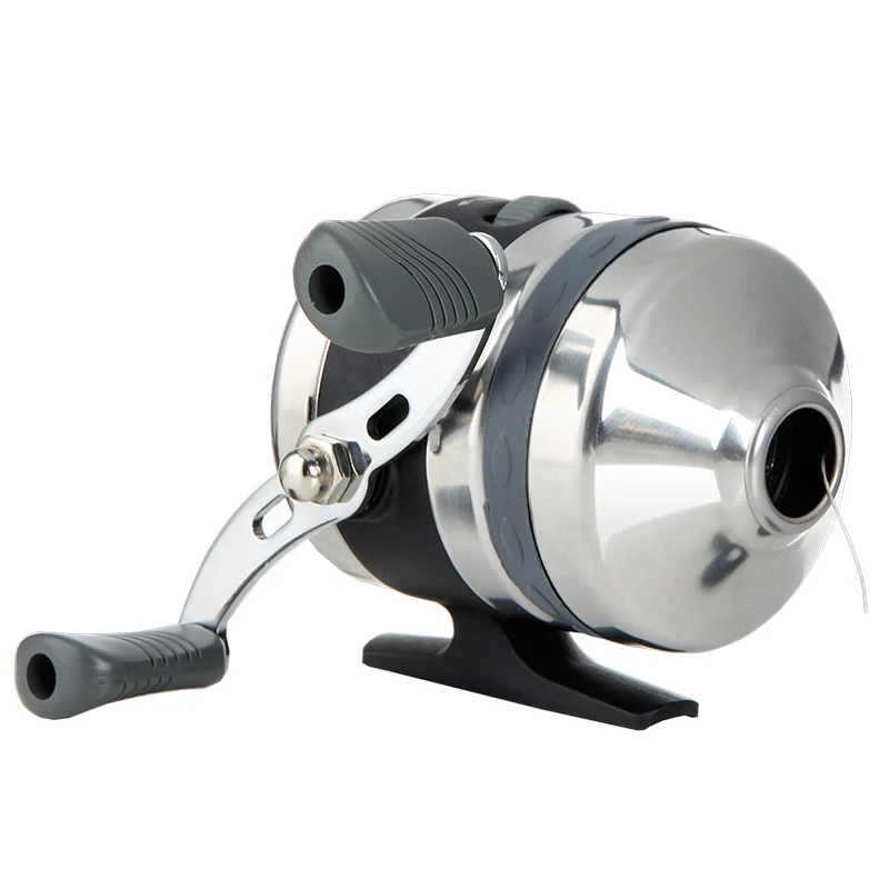 BL25 Fishing Reels for Slingshot Shooting Fish Use Dart Stainless Steel Metal Wheel Closed Fishing Wheel Spinning Fishing Reel