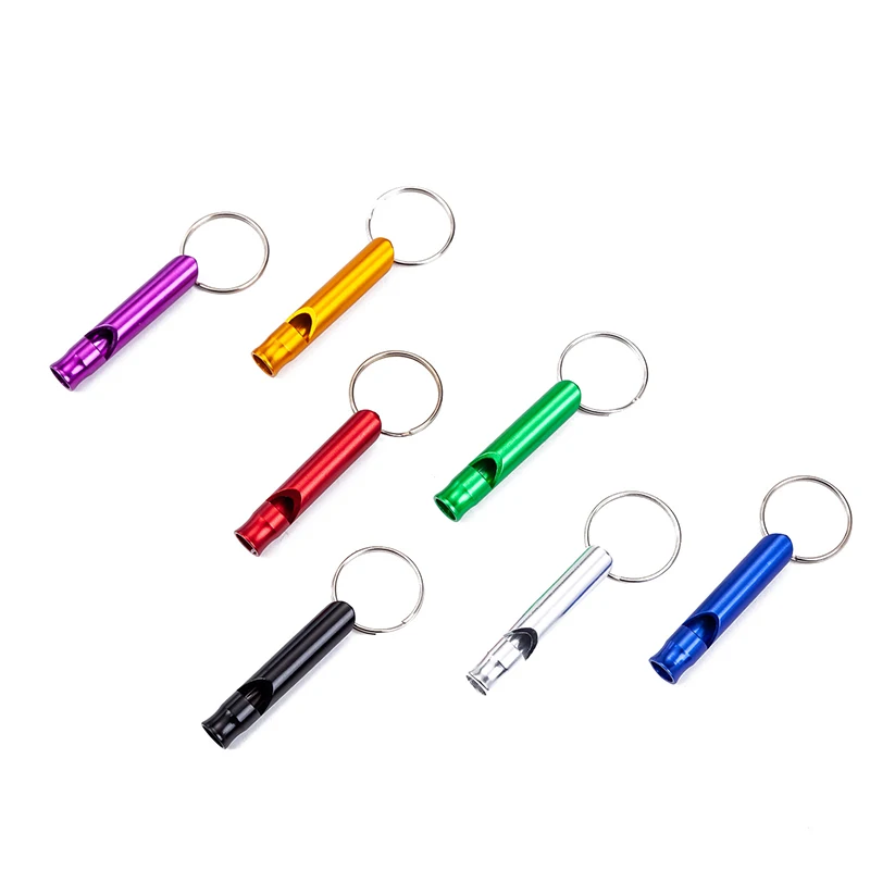 

Activing 2024 Best Deal 7pc Mix Aluminum Emergency Survival Whistle Keychain For Camping Hiking #0630