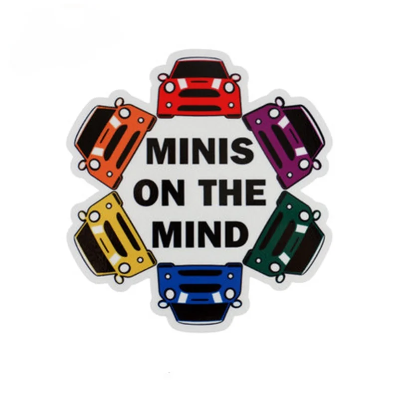 الرجعية الإبداع ميني كوبر شخصية مخصصة شارة سيارة ملصق دراجة نارية خوذة ملصق مائي عالية الجودة الفينيل مقاوم للماء PVC #2