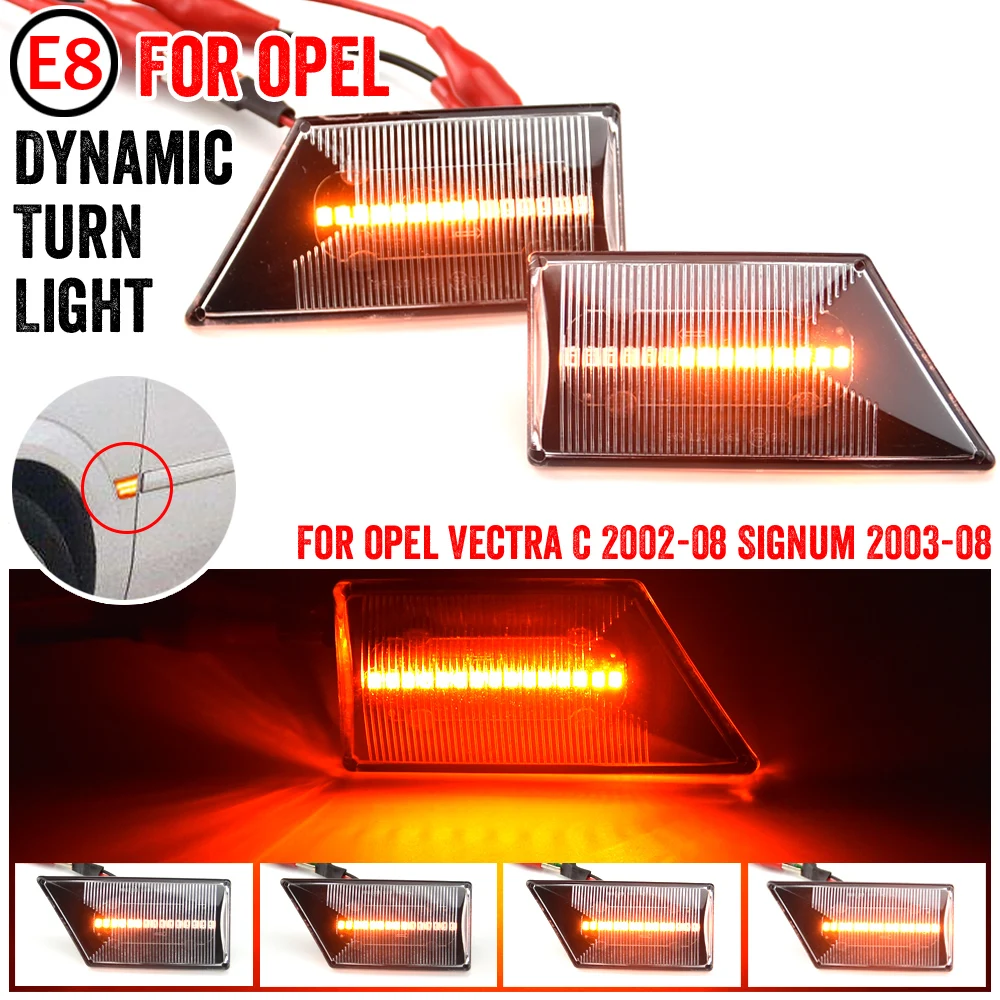 ไฟเลี้ยว LED สำหรับ Opel Vectra C 2002-2008สำหรับ Opel Signum 2003-2008 Dynamic ลำดับด้านข้าง marker Blinker