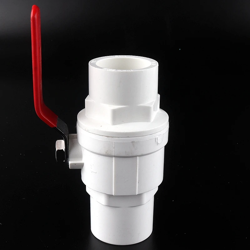 20/25/32/40/50/63/75-110mm I.D Red Non-slip Handle PVC Ball Valve Water Irrigation System Water Shut Off flow controller Valve