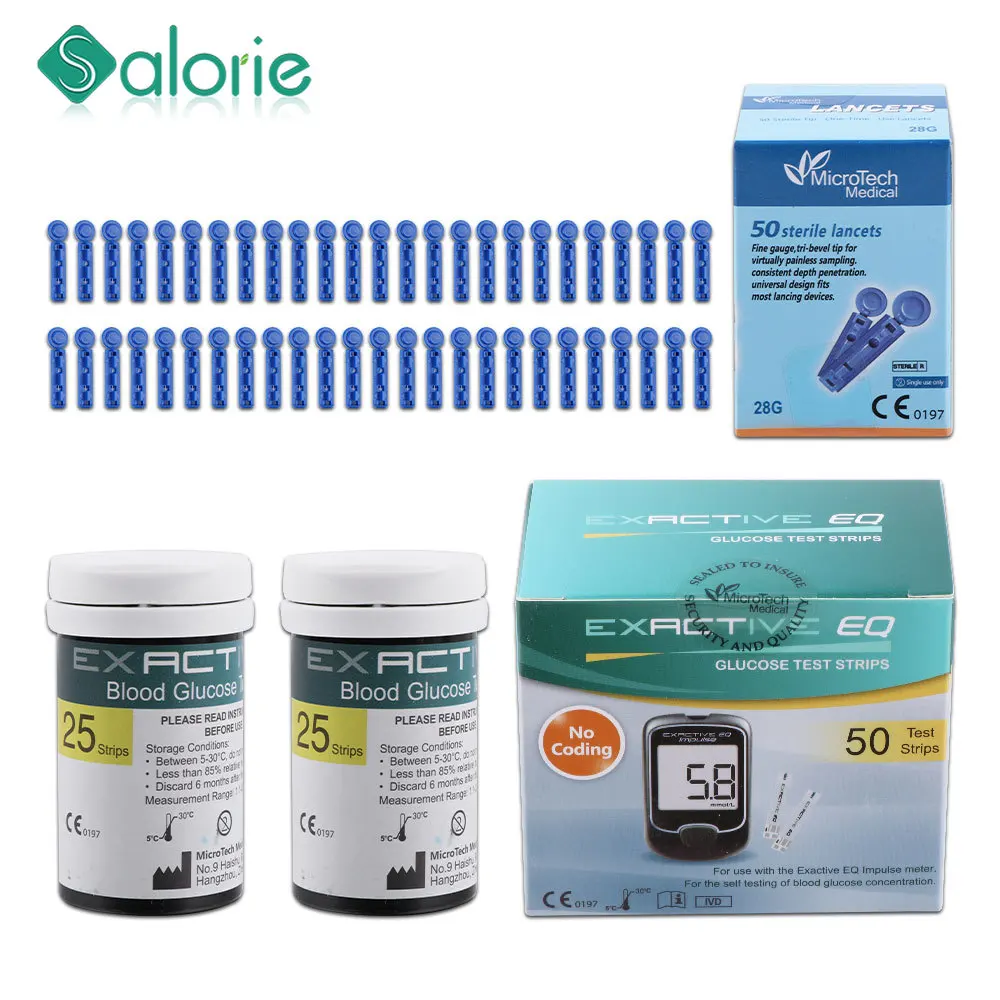 50pcs strips & needle Diabetic Test Strips Lancets for Blood Sugar Monitor Glucometer Diabetes Glucose Meter Medical Accessories