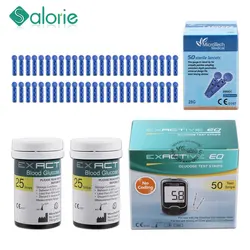 50pcs strips & needle Diabetic Test Strips Lancets for Blood Sugar Monitor Glucometer Diabetes Glucose Meter Medical Accessories