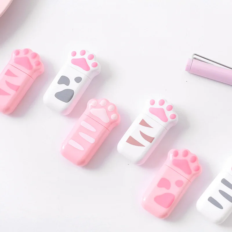 1pc Cat Claw Portable Correction Tape Kawaii White Out Corrector Promotional Gift Stationery Student Prize School Office Supply