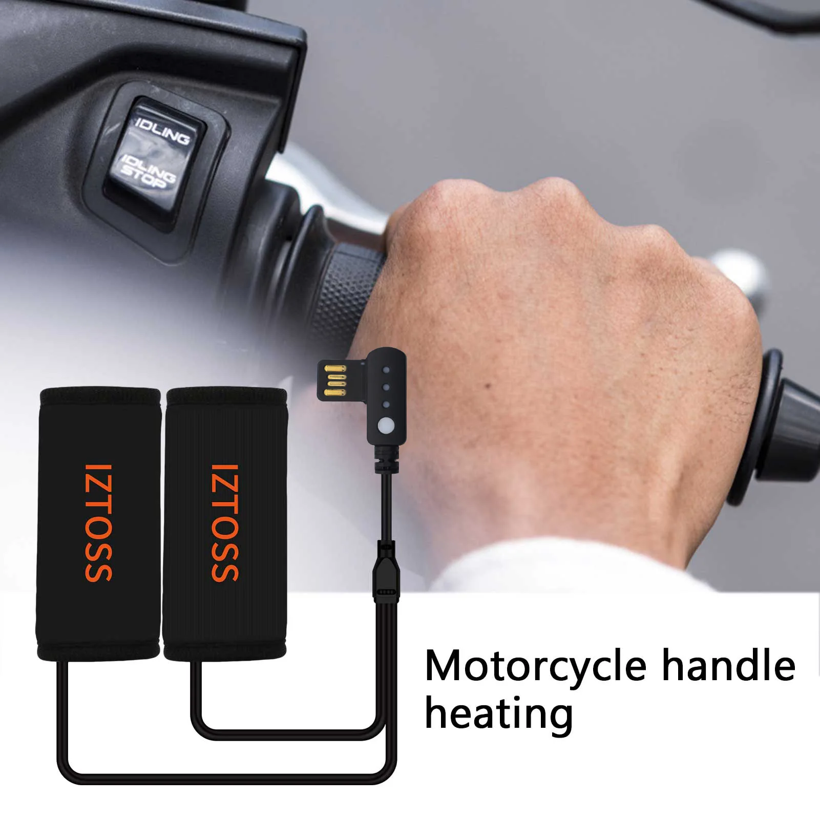 Motorcycle Handlebar Grip Electric 3-gear Hand Warmer 5V USB Power Heated Grips Thermostat High Quality Winter Removable Decent