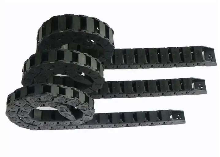 JINAO 1pc 18X18 Open Drag Chain Cable Carrier 18*18mm 1000mm plastic cable chain with End Connectors