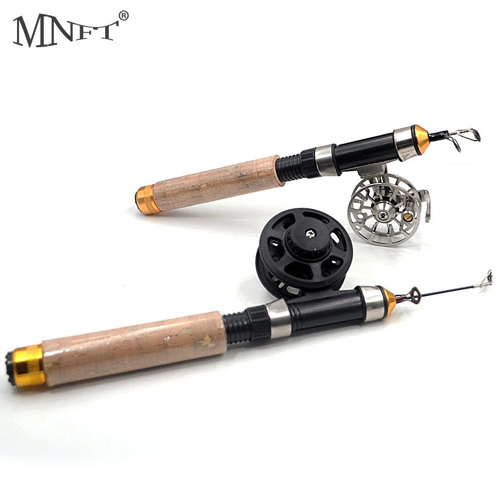 

MNFT Telescopic Ice Fishing Rod+Reel Spinning Fishing Wheel Ice Rod Combo Fishing Tackle Winter Ice Fishing Reel Set