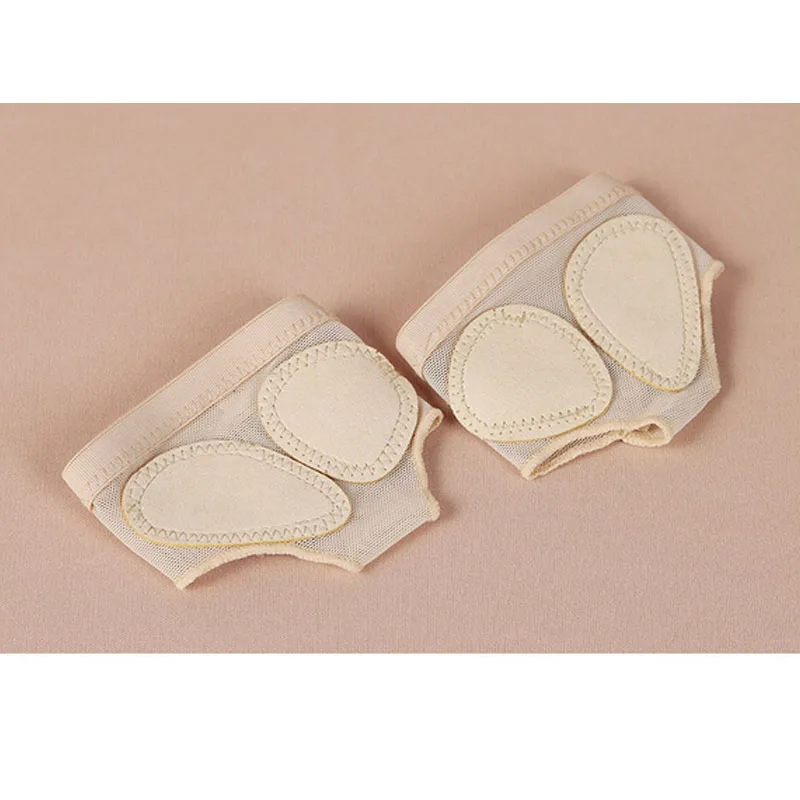 1 paio professionale danza del ventre danza punta Pad scarpe da ginnastica mezze solette in cotone solette cura dei piedi solette avampiede