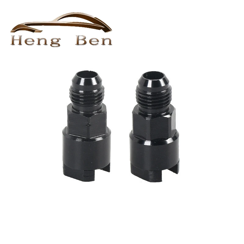 

6AN and 8AN Male Flare to 3/8" Quick Disconnect Male Push On EFI Fitting Adapter Aluminum Black