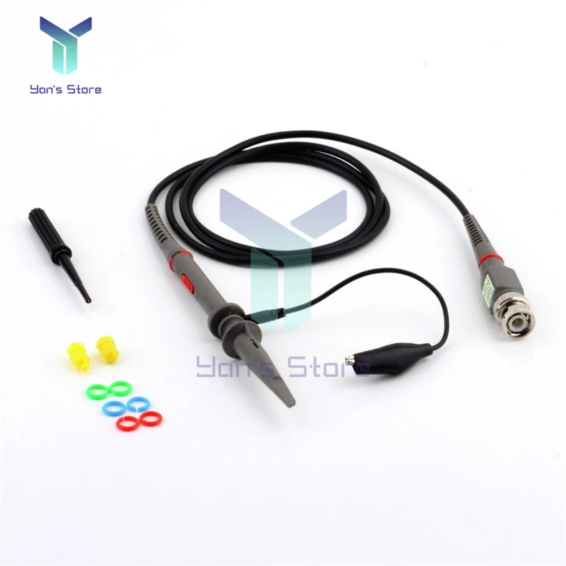 P6100 100MHz Oscilloscope Scope Clip Probe Test Leads High Precision Scope Analyzer Alligator Test Clip Probe for Tektronix HP