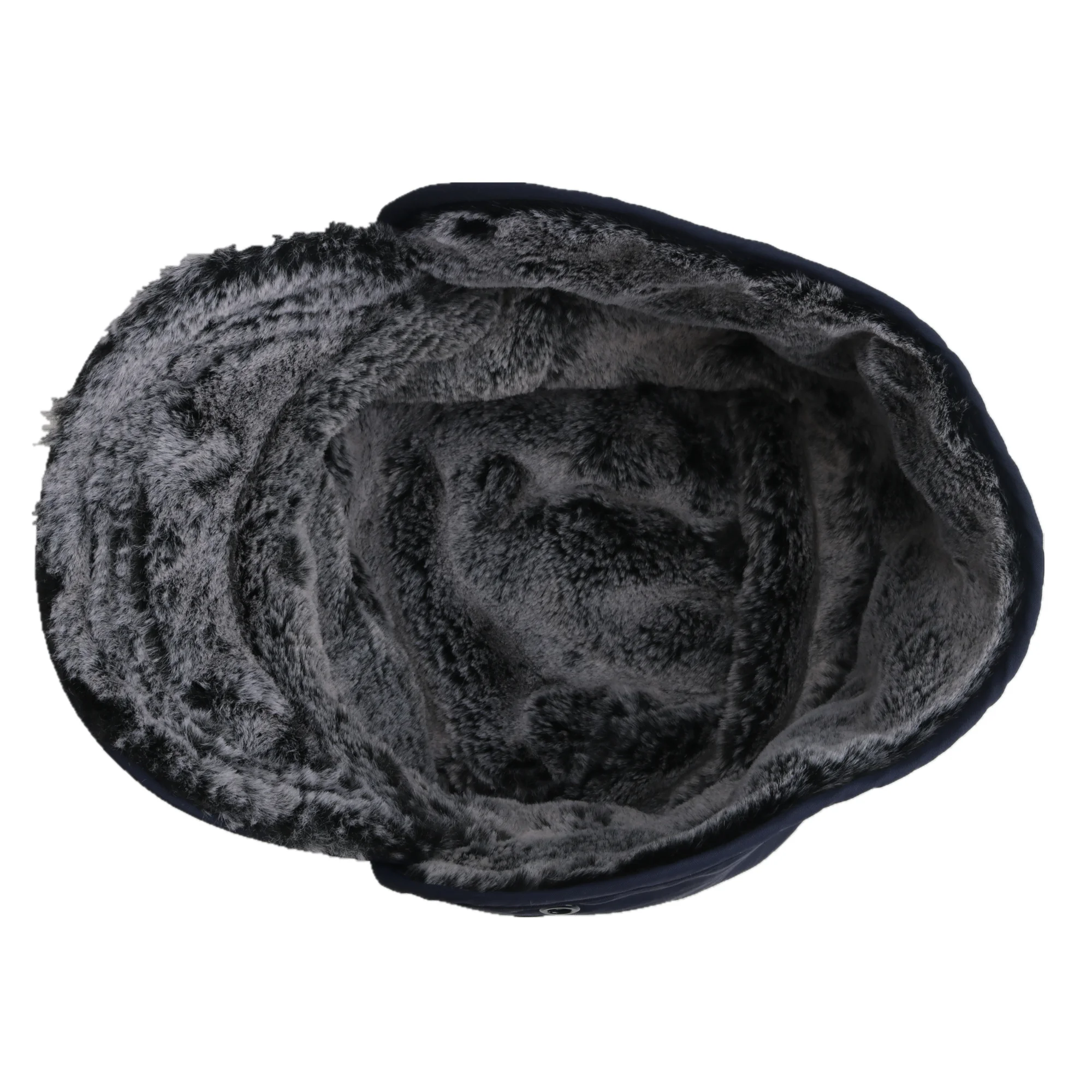 Connectyle Mens Women Winter Hat Waterproof with Brim Plush Inner Lining Warm Earflap Hat Faux Fur Male Female Ski Baseball Cap