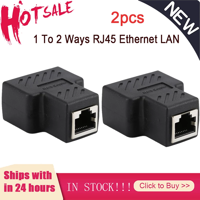 Ethernet Adapter Lan Cable Extender Splitter for Internet Connection Cat5 RJ45 Splitter Coupler Contact Modular Plug