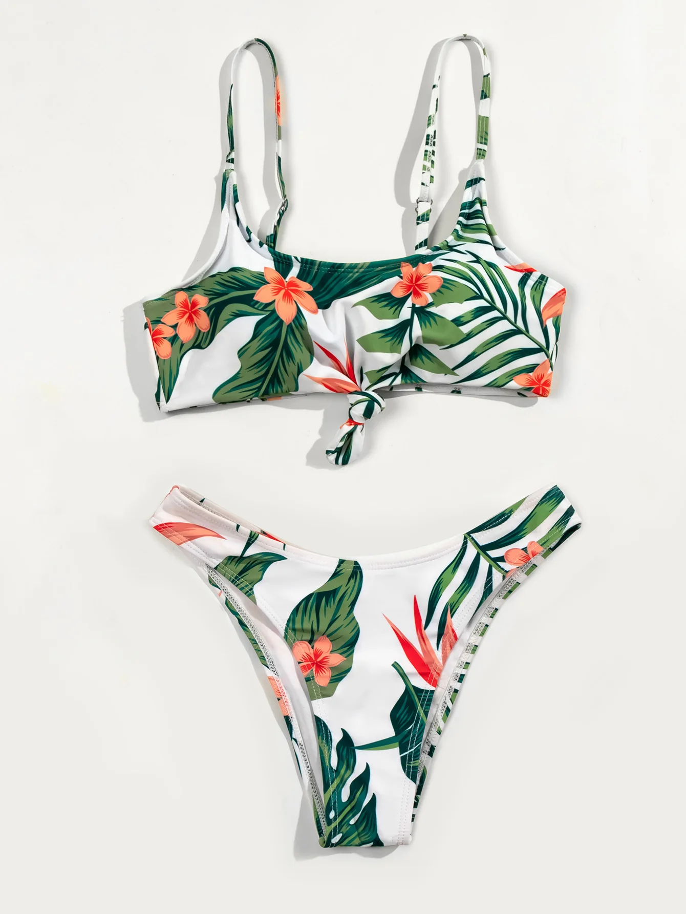 Kobiety dwuczęściowy kobiety Floral 2021 bandaż wyściełana Swim Bikini Set Push-Up brazylijskie stroje kąpielowe kostiumy kąpielowe strój kąpielowy Biquinis Femme