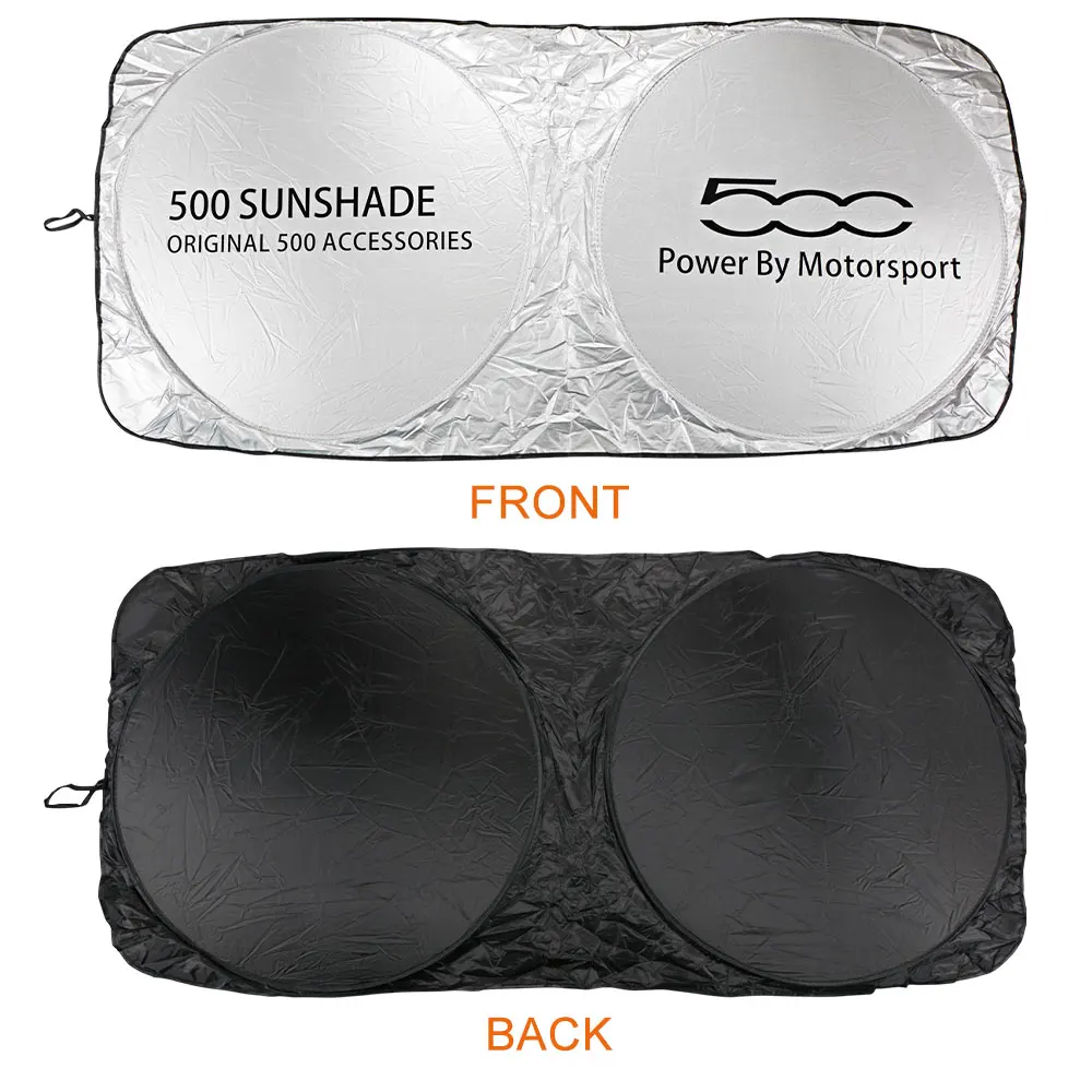 Pára-brisa do carro Sun Shade Tampa Blocos Protetor de Raios UV Auto Acessórios Interiores Para Fiat 500 Abarth Guarnição 1.4L Turbo X Sport