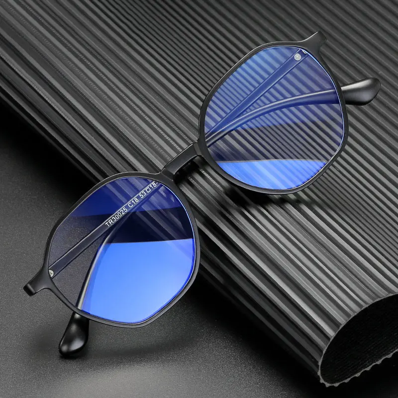 

Fashion Anti-Blue Ray Irregular Glasses Plastic Frame Eyewear Full Rim Men and Women Style with Spring Hinges Hot Selling