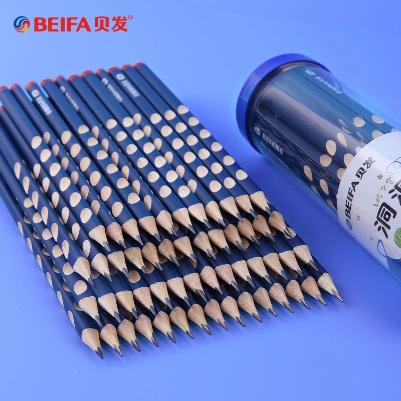 Beifa 12/30pc/Lot Pencil HB Lead-free Wooden Triangular Hole Pencils lapices Student Drawing пенал School Writing Stationery