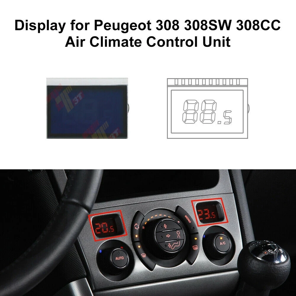 

Dashboard LCD Display for Peugeot 308 308SW 308CC Air Climate Control Unit AC Panel