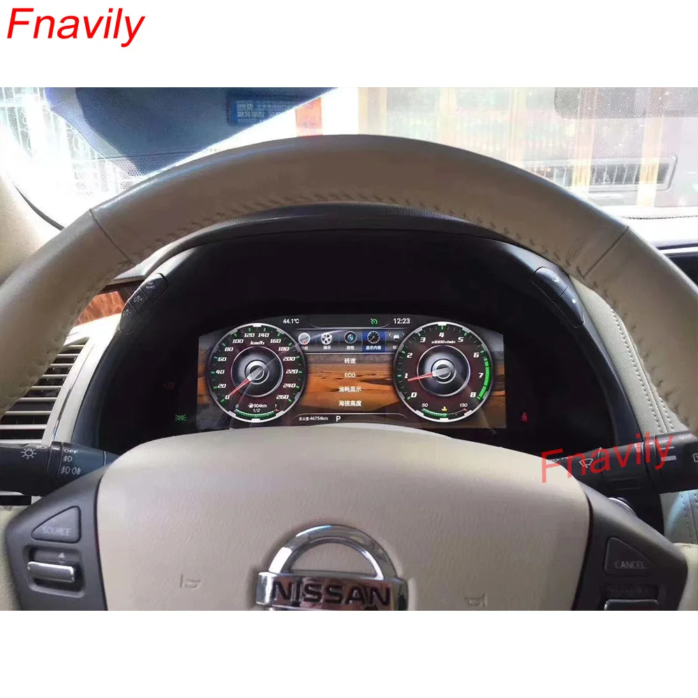 Fnavily 12.3 Inch Touch Screen Instrument Panel Android 9.0 For Nissan Patrol Instrument Dashboard Panel Assembly GPS -2019