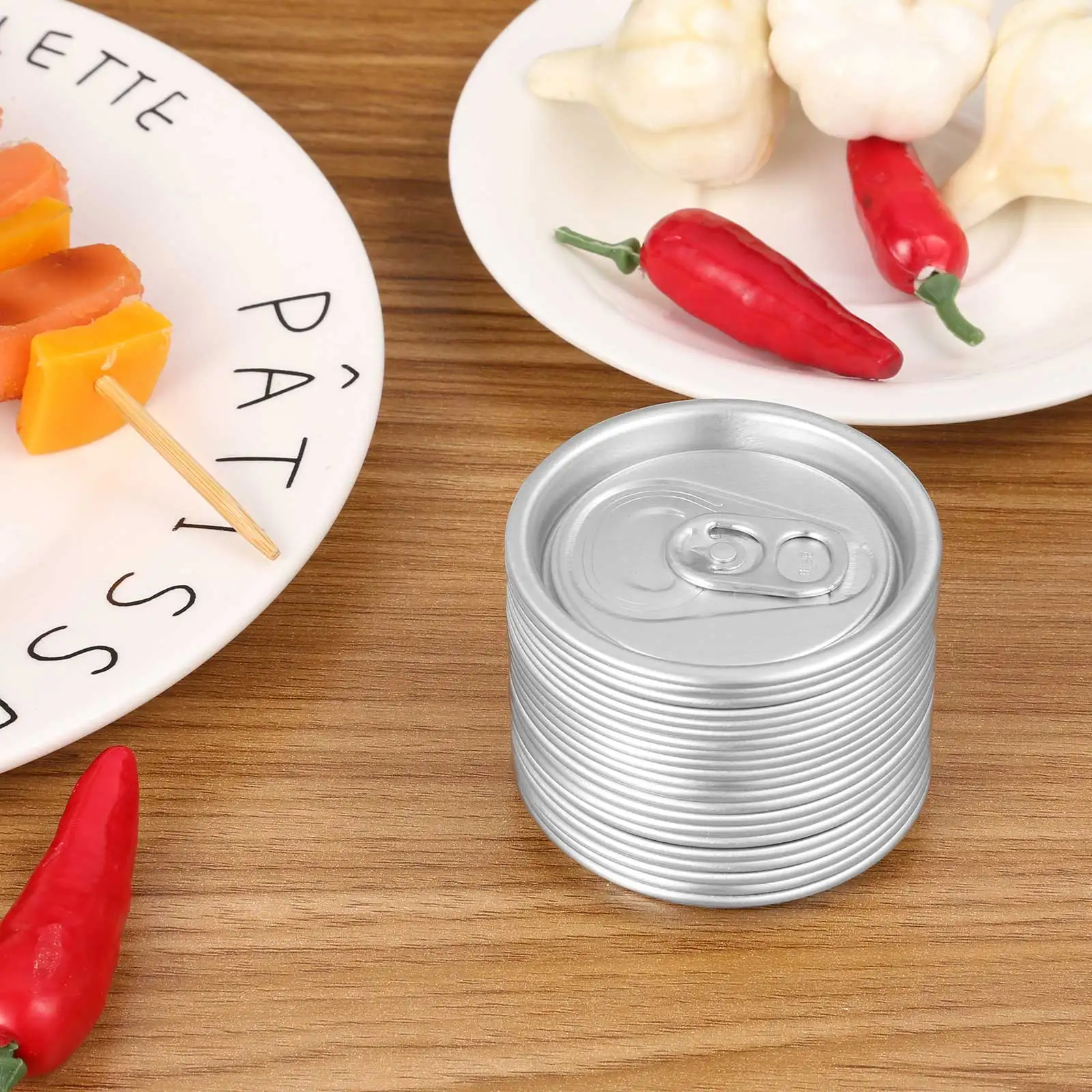 20Pcs Aluminum Pulling Ring Lids Soda Can Covers Leak Proof Sealing Drinks Caps Beverage Beer Cover Easy Open Top Lid Food Grade