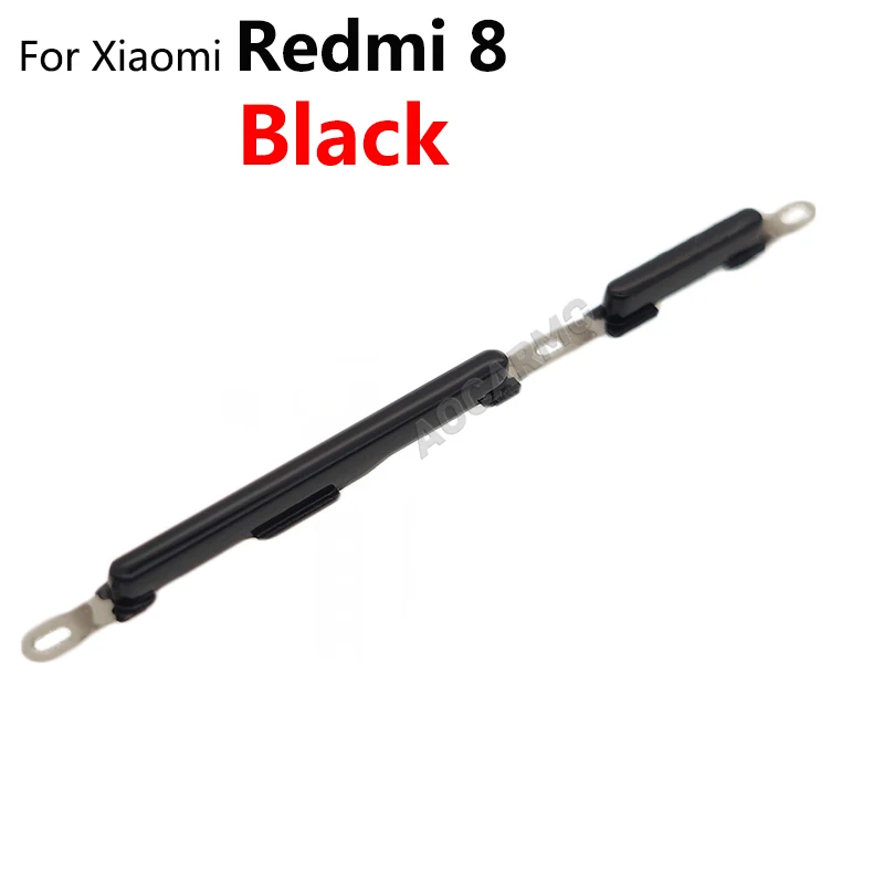 Aocarmo For Redmi 8 / 8A Power On Off Button + Volume Up Down Switch Side Key Replacement Part