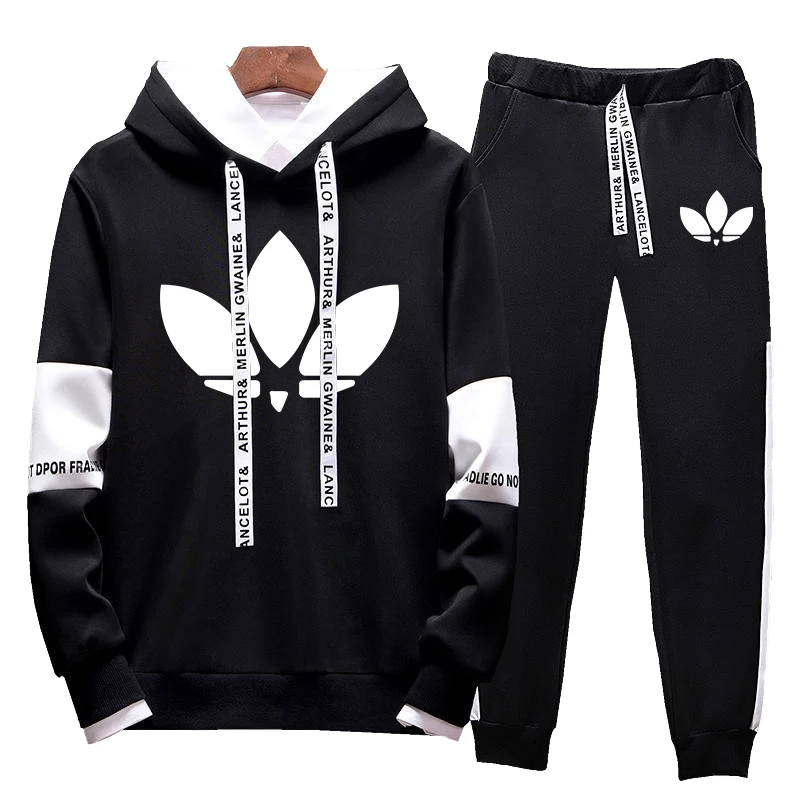 2021 Autumn Hot Sale Brand Tracksuit Hooded Pullover and Sweatpants Classic Men/Women Daily Casual Sports Fashion Jogging Suit