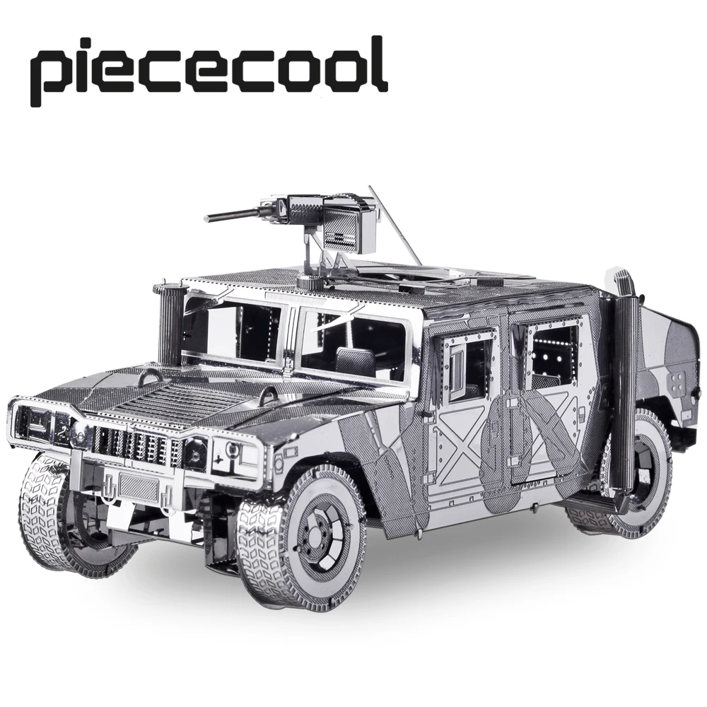 

Piececool 3D Metal Puzzle Model Building Kits - 4WD Military Automobile Jigsaw Toy ,Christmas Birthday Gifts for Adults