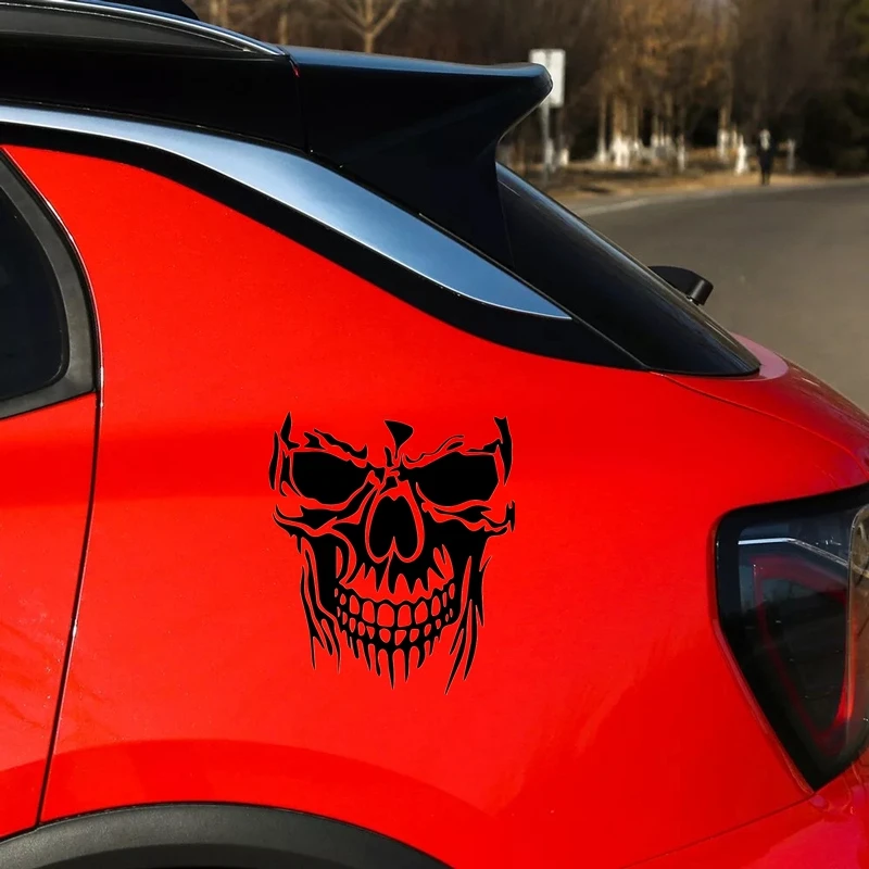 40368# Die-Cut Vinyl Decal Skull Car Sticker Waterproof Auto Decors on Bumper Rear Window