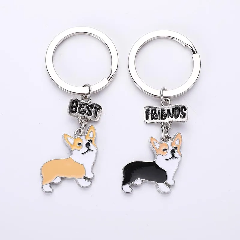 Keychain Cute Keychain Cute Boyfriend Gift Best Friend Letter Key Ring Keji Dog Men Jewelry Car Keyring Gift Women jewelry