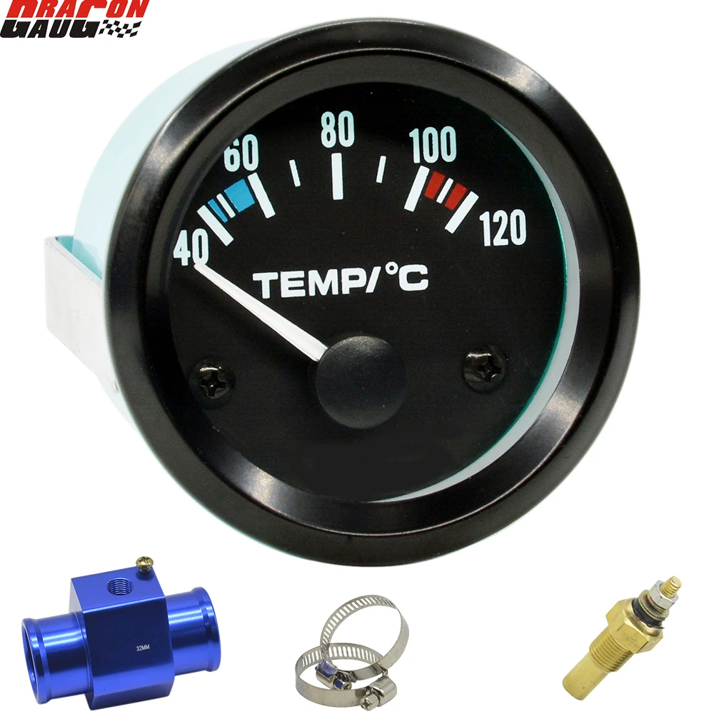 2 Cal Shell białe podświetlenie Auto samochodowy wskaźnik temperatury wody miernik temperatury 40-120 stopni celsjusza darmowa wysyłka