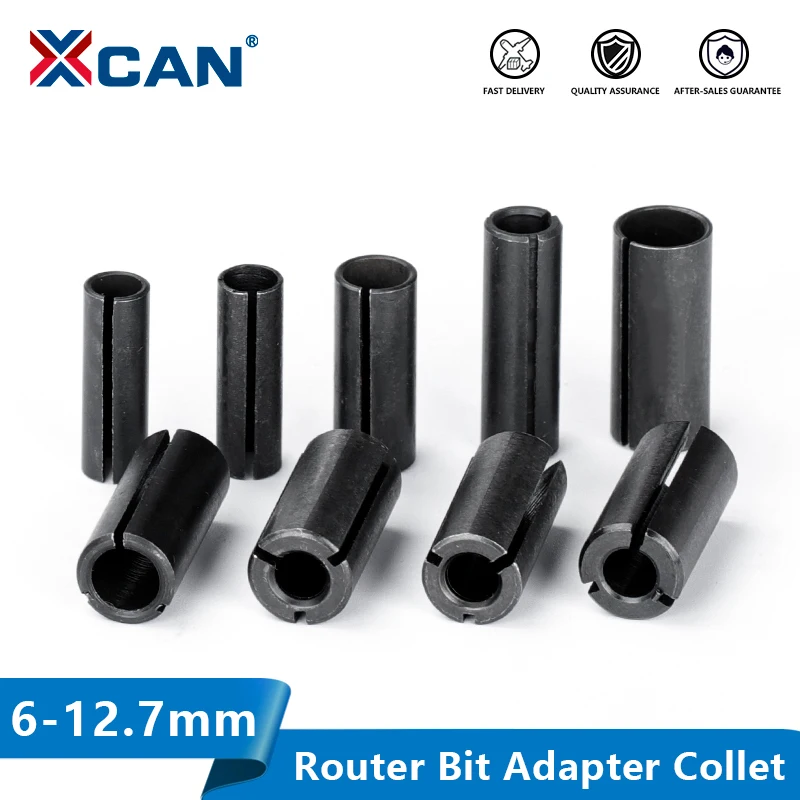 

XCAN Router Bit Adapter Collet 6 6.35 8 10 12 12.7mm CNC Milling Cutter Precision Chuck End Mill Adapter Machine Tool Holder