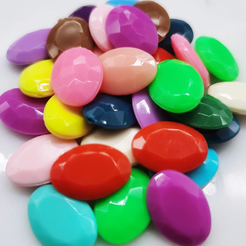 All Size Colors Oval  Acrylic Beads For Garment Craft Charm Beads Loose Bracelet Necklaces Jewelry Making