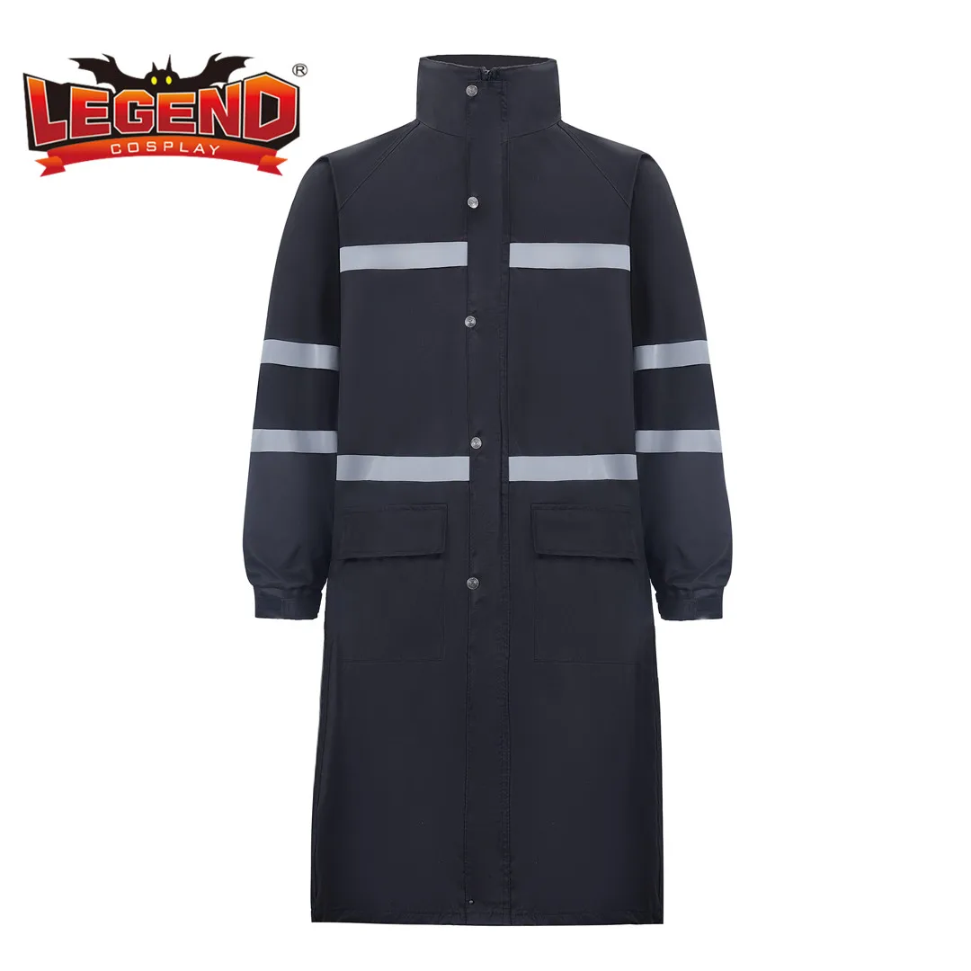 CORALINE cosplay costume Coraline Wybie Lovat Cosplay Costume black raincoat reflective safety jacket