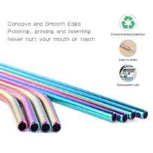 Metal Reusable Stainless Steel Straws Set #2