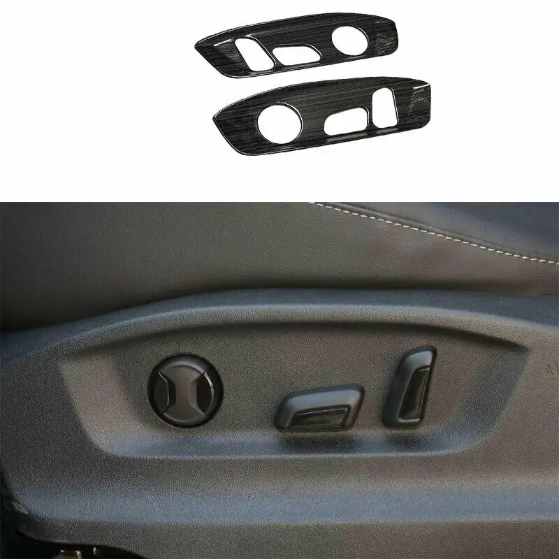 For Volkswagen Atlas 2018-2021 Black Steel Seat Button Handle Panel Cover Trim Car modification Auto parts