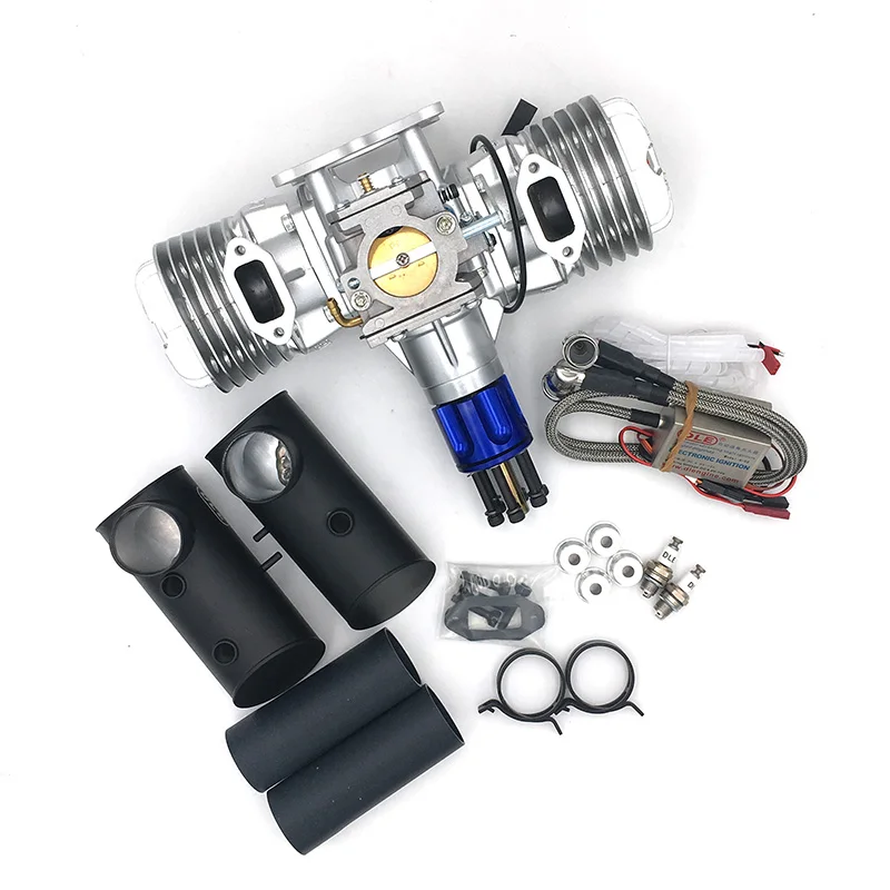 New DLE 130CC Dual Cylinder 2-stroke Gasoline Engine DLE130 Natural Air Cooling for RC Airplane