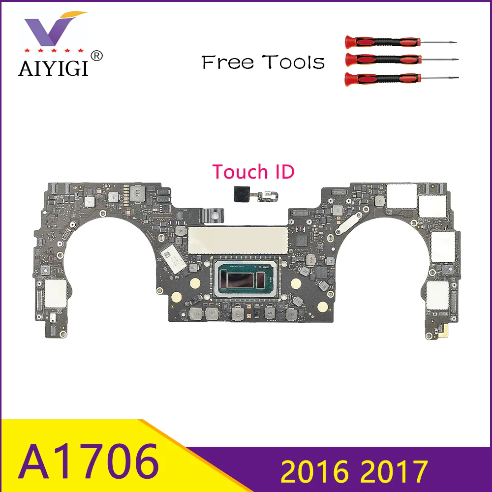 

Original A1706 Motherboard 820-00239-A 820-00239-09 for MacBook Pro Retina 13" Logic Board i5 8GB 2016 2017 With Power Button