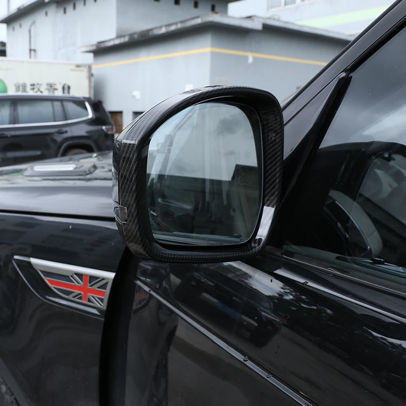 For Discovery 4 2010-2016 For Range Rover Sport RR Vogue 2014-2019 Accessories Carbon Fiber ABS Rearview Mirror Frame Trim 2 Pcs