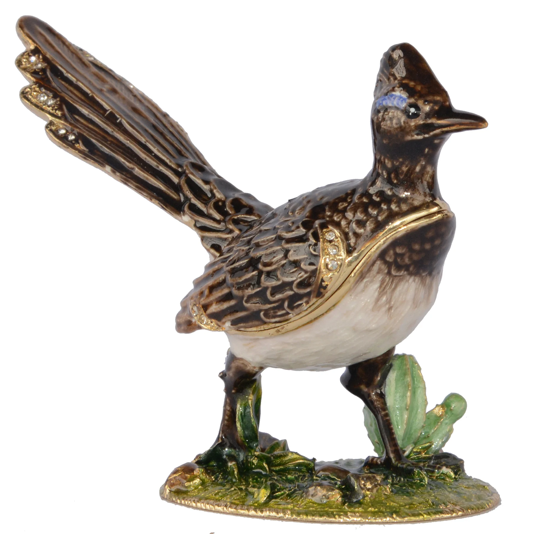 Woodpecker Bird Trinket Box Crystals Bejeweled Jewelry Earring Necklace Ring Holder Birthday Present Home Decoration